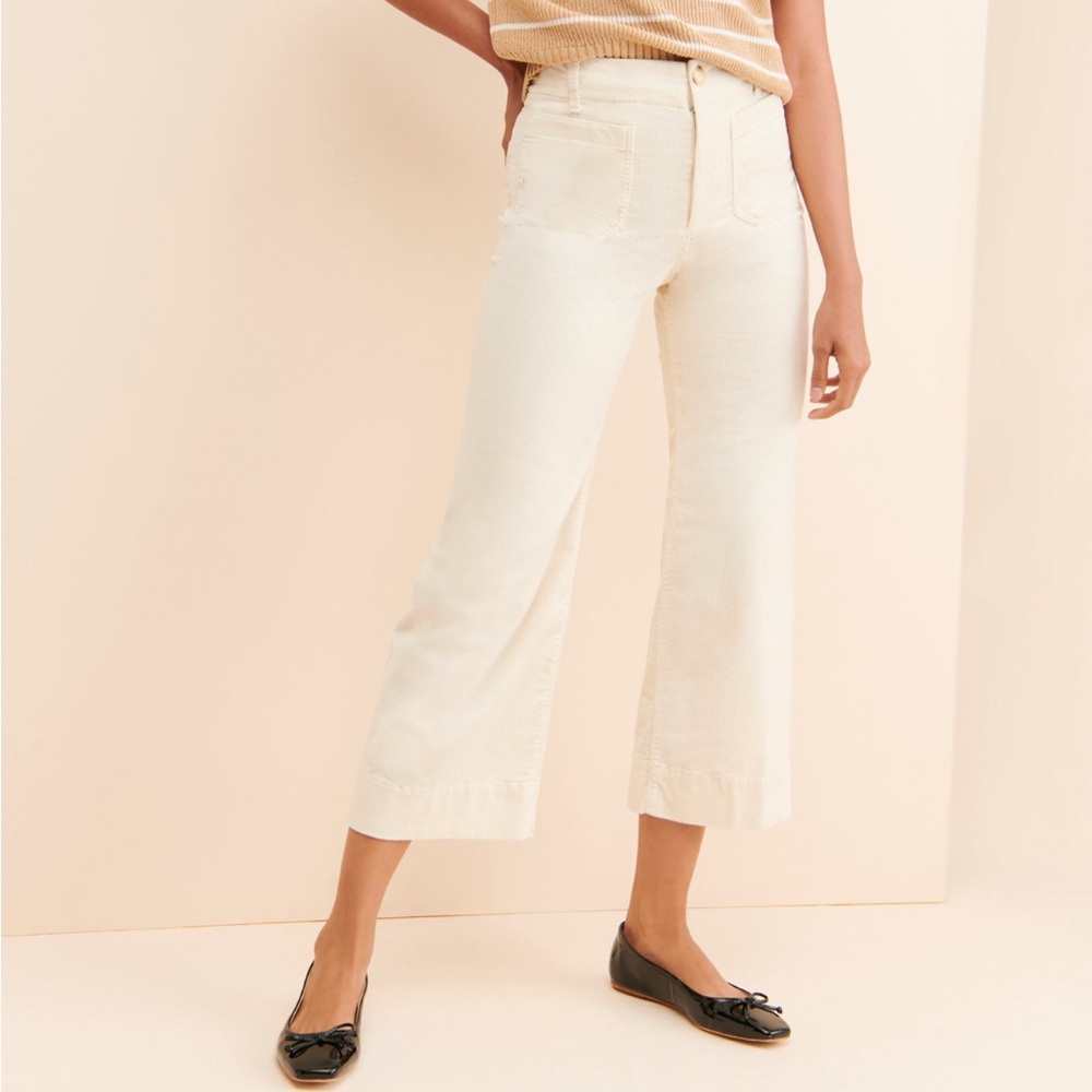 Anthropologie by Maeve - The Colette Cropped Wide Leg Corduroy Pants size 29